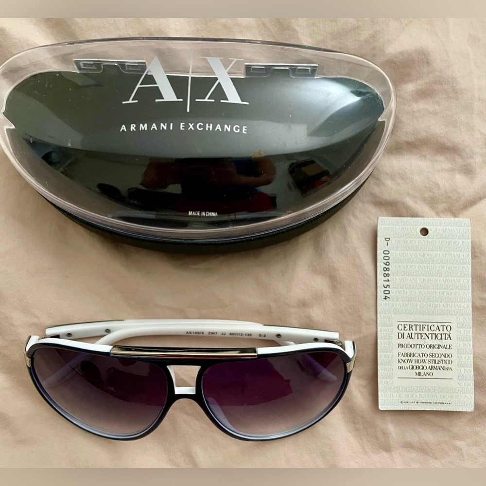 Armani Exchange Sunglasses White Navy